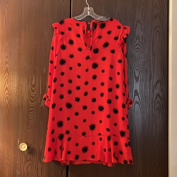 Who What Wear red with black design 3/4 sleeved dress. Size Small. NWT - Picture 9 of 11